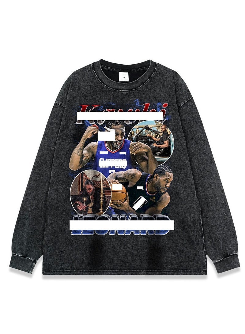 KUYING Washed Old Retro Loose Sportswear