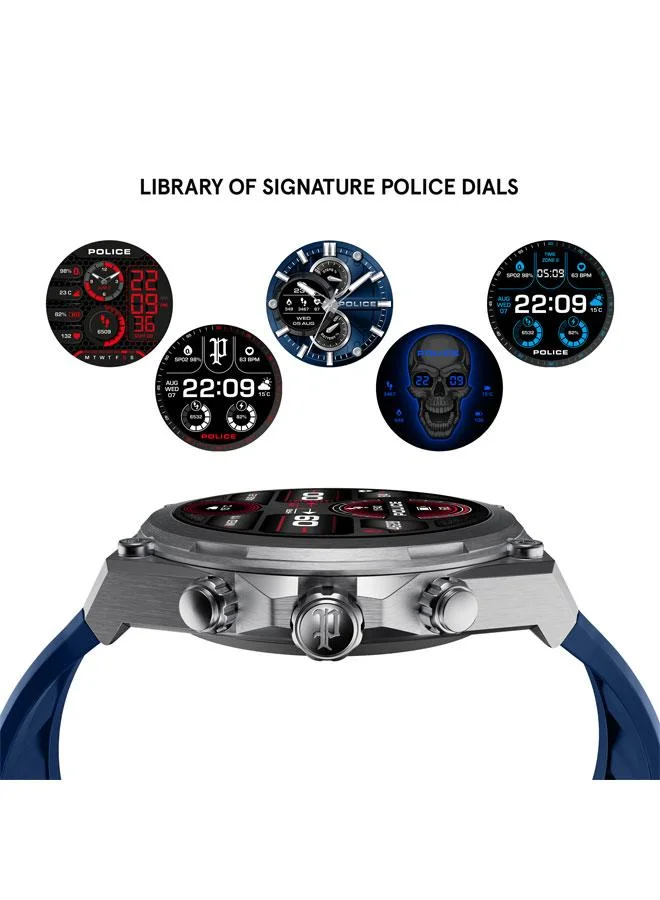 Police Blue/Orange My Avatar 2 Interchangeable Strap, AMOLED, Dual Time, 5ATM, GPS Smartwatch for Men | Best Price UAE