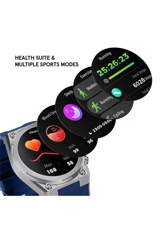 Police Blue/Orange My Avatar 2 Interchangeable Strap, AMOLED, Dual Time, 5ATM, GPS Smartwatch for Men | Best Price UAE