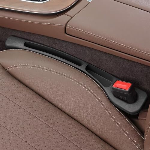 SIAGO SIA126 Car Seat Gap Filler –Slot for Storing Phone, Cards & Coins – Prevents Items from Dropping – Universal Fit for Car (Black) - Image 1