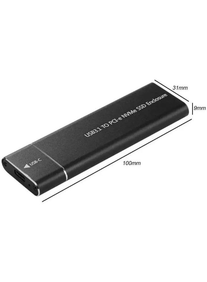 حافظة SSD من نوع NVMe M.2 M Key إلى محول USB Type C بمنفذ USB 3.1 Gen 2 وسرعة نقل تصل إلى 10Gbps لأقراص 2230 و2242 و2260 و2280 PCIe NVMe للألعاب والوسائط المتعددة - Image 2