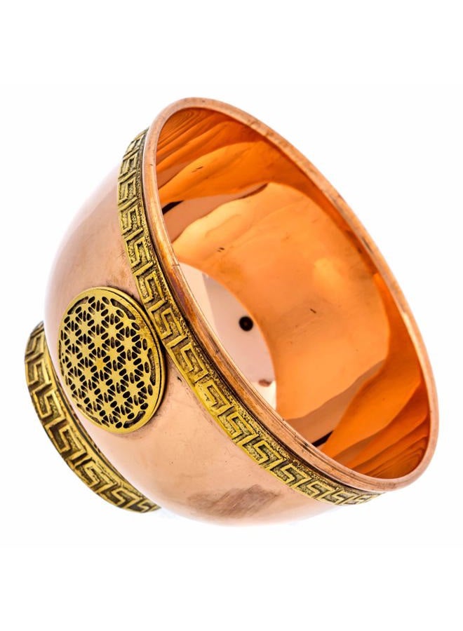 Alternative Imagination Flower of Life Copper Offering Bowl for Altar Use, Rituals, Incense, Smudging, Decoration, and More - Image 3