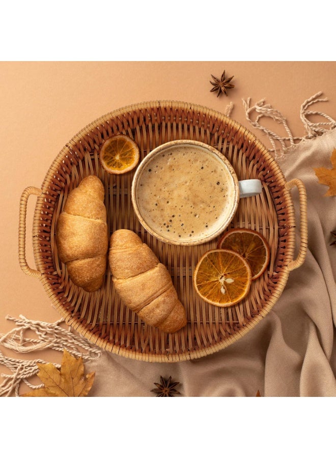 هومستر 3pcs الراتان المنسوجة خدمة سلة مجموعة مع مقبض، منظم تخزين متعدد الأغراض للزفاف، نزهة، ديكور المنزل والإمدادات - Image 3