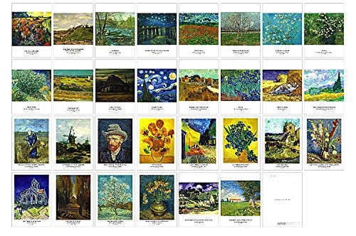 Light up in the Dark Van Gogh Postcards. 30 Various Van Gogh Artworks, 4x6 Inch - Image 1