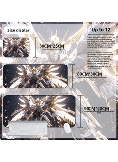 Mouse Pad Oversized Gundam Computer Keyboard Pad Cartoon Game Mouse Pad Boys E-sports Computer Thickened Desk Pad-Color:800*300*3mm-Pattern:Up To 12