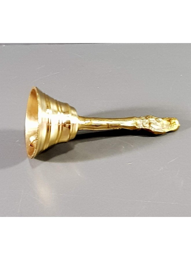 Aksharveda جرس بوجا نحاسي فاخر | جرس يدوي تقليدي للمعبد، أرتي وطقوس البوجا - Image 5