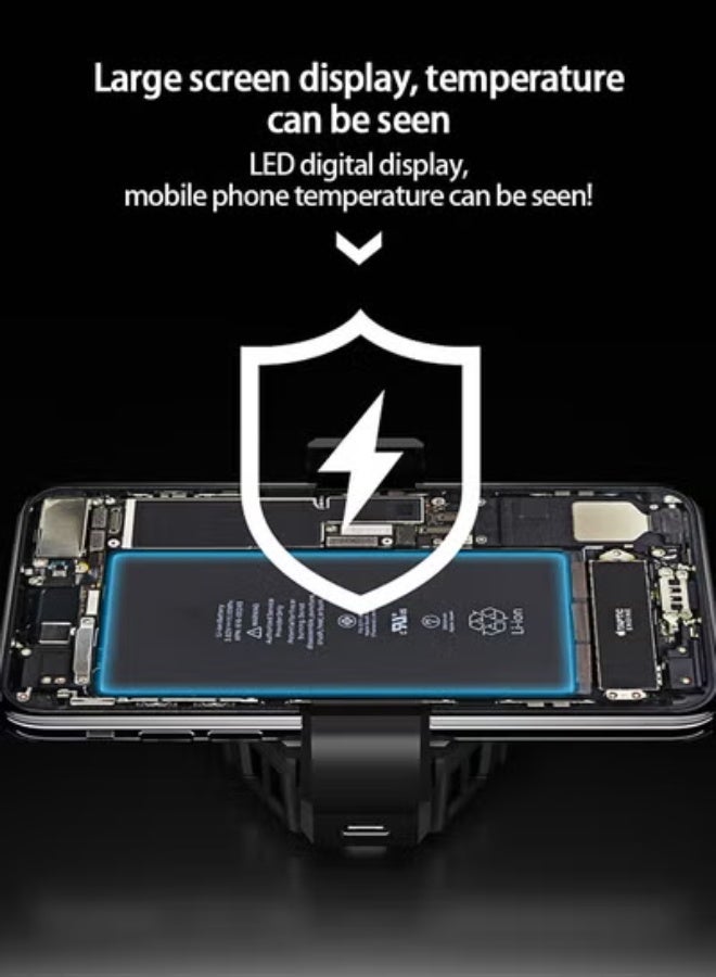 DL05 Mobile Phone Cooler Cooling Fan Radiator with Colourful Lights, Semiconductor Mobile Phone Cooling Wired Radiator - Image 4