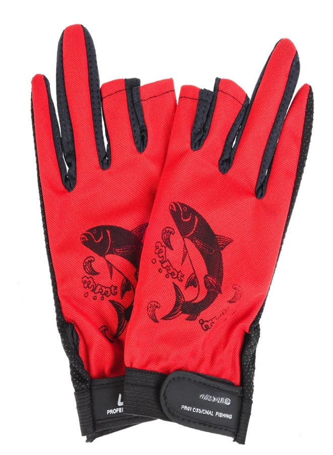 LEO 1 Pair 3 Fingerless Fishing Gloves Breathable Quick Drying Anti-slip Fishing Gloves Outdoor Sports Cycling Camping Running - Image 1