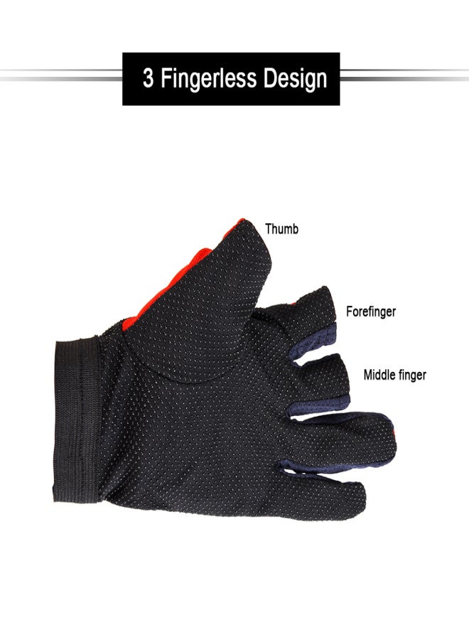 LEO 1 Pair 3 Fingerless Fishing Gloves Breathable Quick Drying Anti-slip Fishing Gloves Outdoor Sports Cycling Camping Running - Image 4