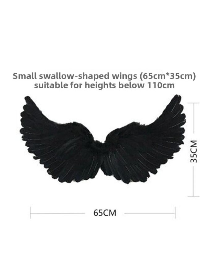 Black Cape - Halloween Hooded Cloak Cape - Wings 2 - Cosplay Costume, Medieval Cape, Adult Magic Robe, Party Fancy Dress, Performance Prop - Image 1
