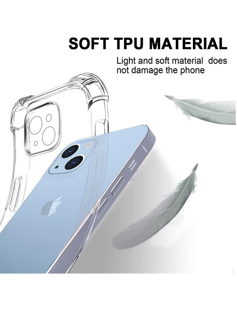 إلترازون 4-in-1 Pack for iPhone 14 Plus - Includes 2x Screen Protectors, 1x Camera Lens Protector, All-Round Bumper Protection, Shockproof, Anti-Scratch Protective Case Cover (6.7 Inch, Clear) - Image 2