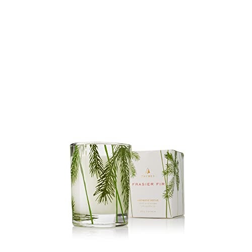 Thymes Frasier Fir Pine Needle Candle – Holiday Candles for Home Scented with Notes of Crisp Siberian Fir, Cedarwood & Sandalwood – Christmas Decor – Christmas Gifts for Women & Men (2 oz) - Image 1