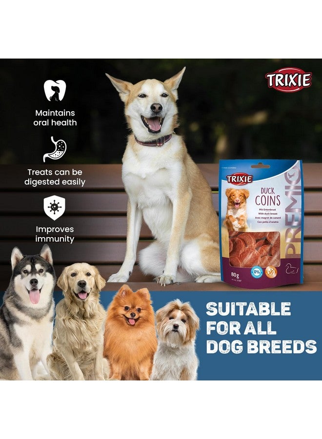 تريكسي مجموعة مكافآت الكلاب الفاخرة: قطع معدنية على شكل بط، 80 جرامًا وألواح طاقة مع فواكه وخضروات 100 جرام - وجبات خفيفة غنية بالبروتين للتدريب لجميع سلالات الكلاب - Image 4