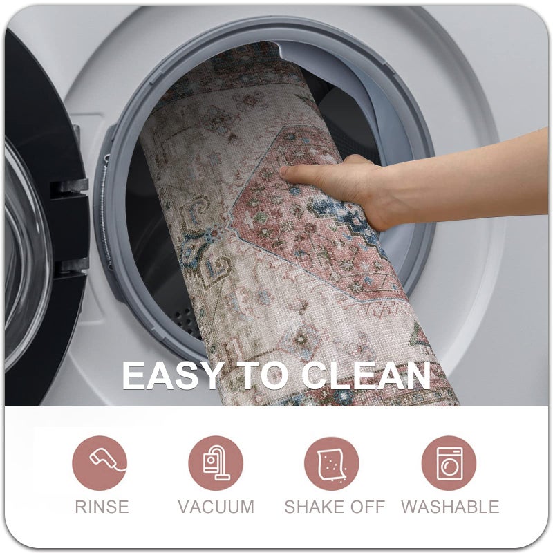 Collive حصيرة الباب الداخلي الكلاهي رجعية لا يمسك بمسحة قابلة للغسل بسرعة سجادة باب أمامية منخفضة الولادة داخل سجادة المدخل للمدخل - 32 "" x48 " - Image 4