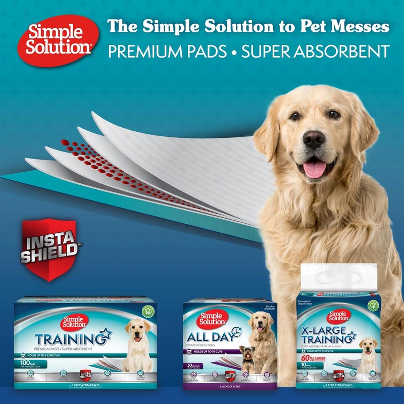 Simple Solution All Day Puppy Training Pads – Lavender Scented Leak-Proof Pee Pads for Dogs – Disposable and Absorbent for Housebreaking and Indoor Use – 23 x 24 Inches – 100 Count - Image 3