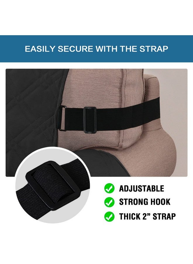 H.VERSAILTEX 100% Waterproof Recliner Chair Cover Non-Slip Reclining Cover for Recliner Chair Washable Dog Chair Cover Stay in Place Ideal Furniture Protector with Elastic Straps (Recliner, Black) - Image 5