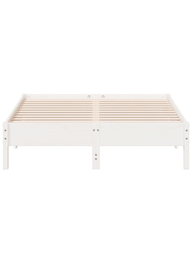 فيداكسل إطار سرير دون مرتبة لون أبيض 200x140 سم خشب صلب صنوبر 842699 - Image 4
