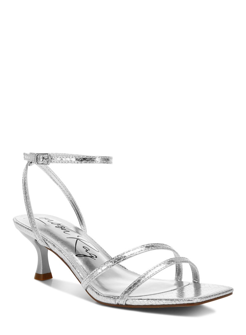 London Rag Faux Leather Strappy Sandals in Silver  - Image 2