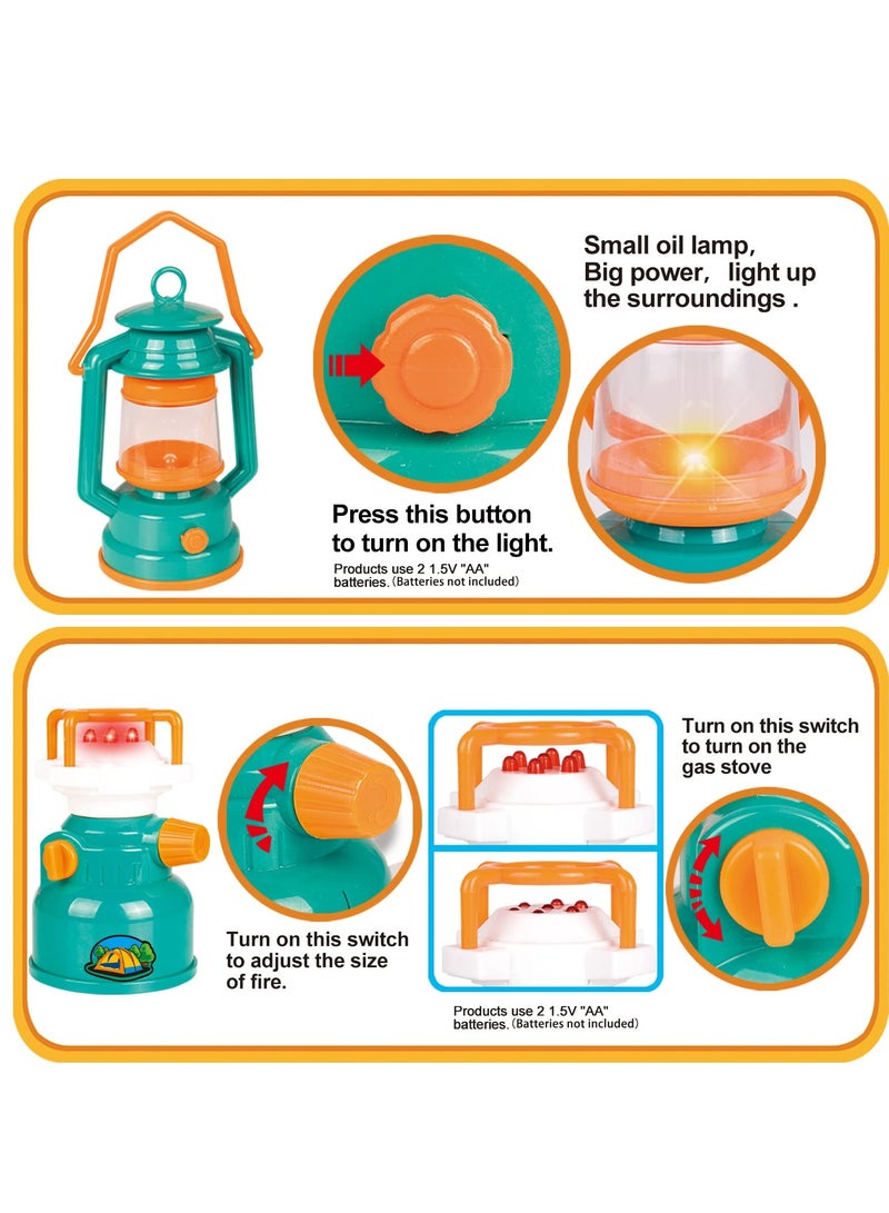 19-Piece Kids Camping Adventure Set - Complete Outdoor Exploration Kit with Tent, Telescope & Cooking Tools (12.6"x3.9"x13" Box) | Pretend Play for Park, Forest & Backyard - Image 5