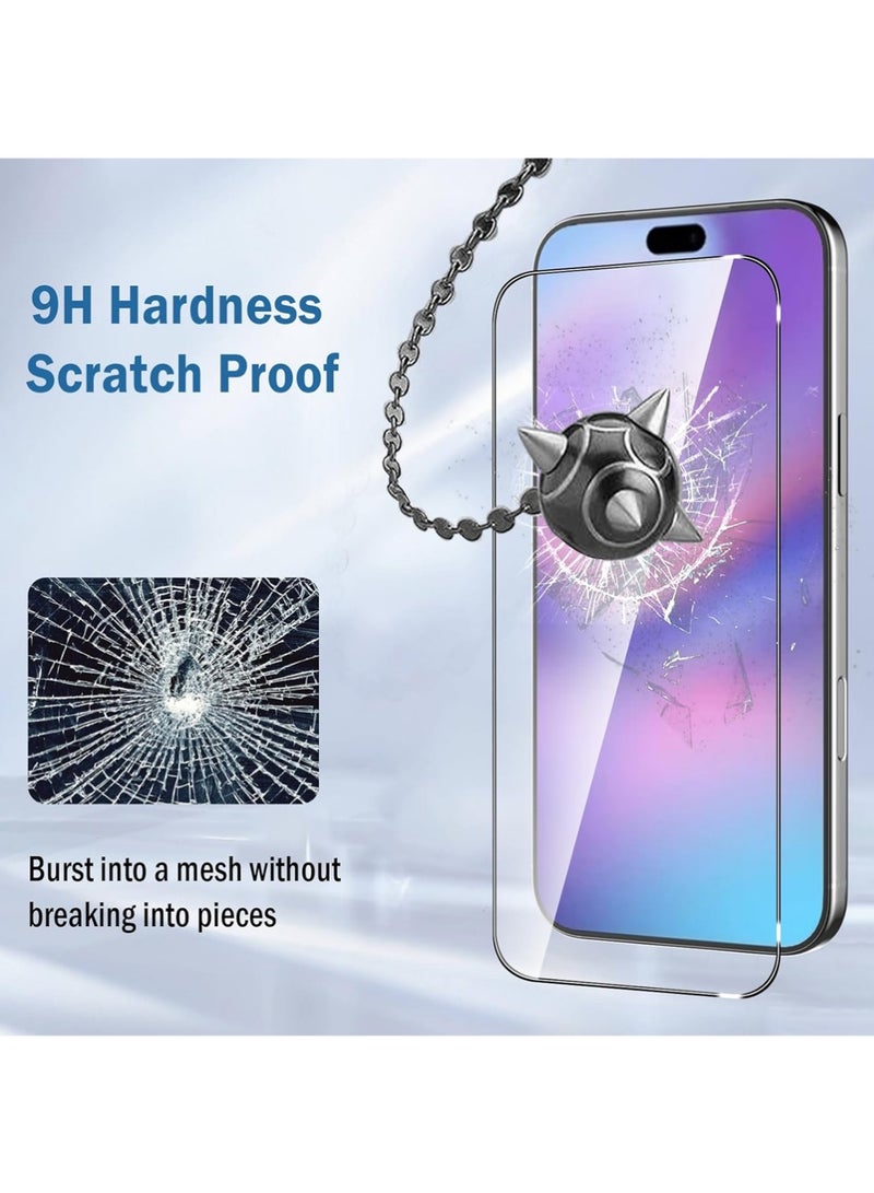 X-level 2+2+1 Pack Compatible with iPhone 17 Pro Max Screen Protector,with Alignment Frame and Camera Lens Protector,9H Tempered Glass Film,HD Clear Scratch Resistant,Bubble-Free for Phone 17 Pro Max Screen Protector. - Image 4