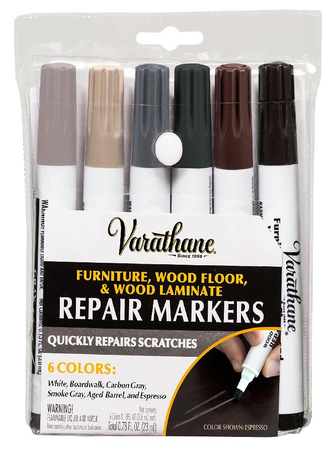 VARATHANE Varathane 374189 Wood Stain Repair Marker Kit, Assorted Cool Tone  - Image 1