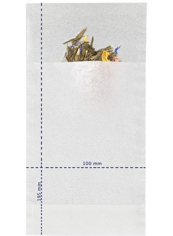 finum Finum Disposable Paper Tea Filter Bags for Loose Tea White Extra Large 60 Count  - Image 2