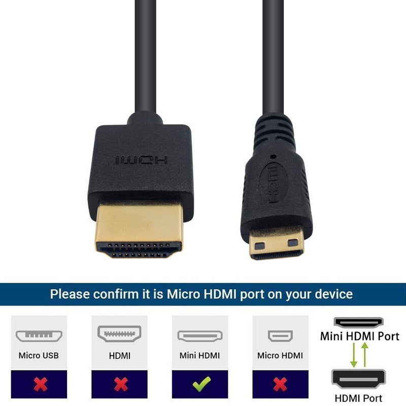 Duttek Mini HDMI to HDMI Cable, HDMI to Mini HDMI Cable, Ultra-Thin HDMI Male to Mini HDMI Male Coiled Cable Support 4K Ultra HD, 1080p, 3D,for Projector, Monitor, Camcorder(HDMI 2.0) (1.8M/6FT) - Image 4