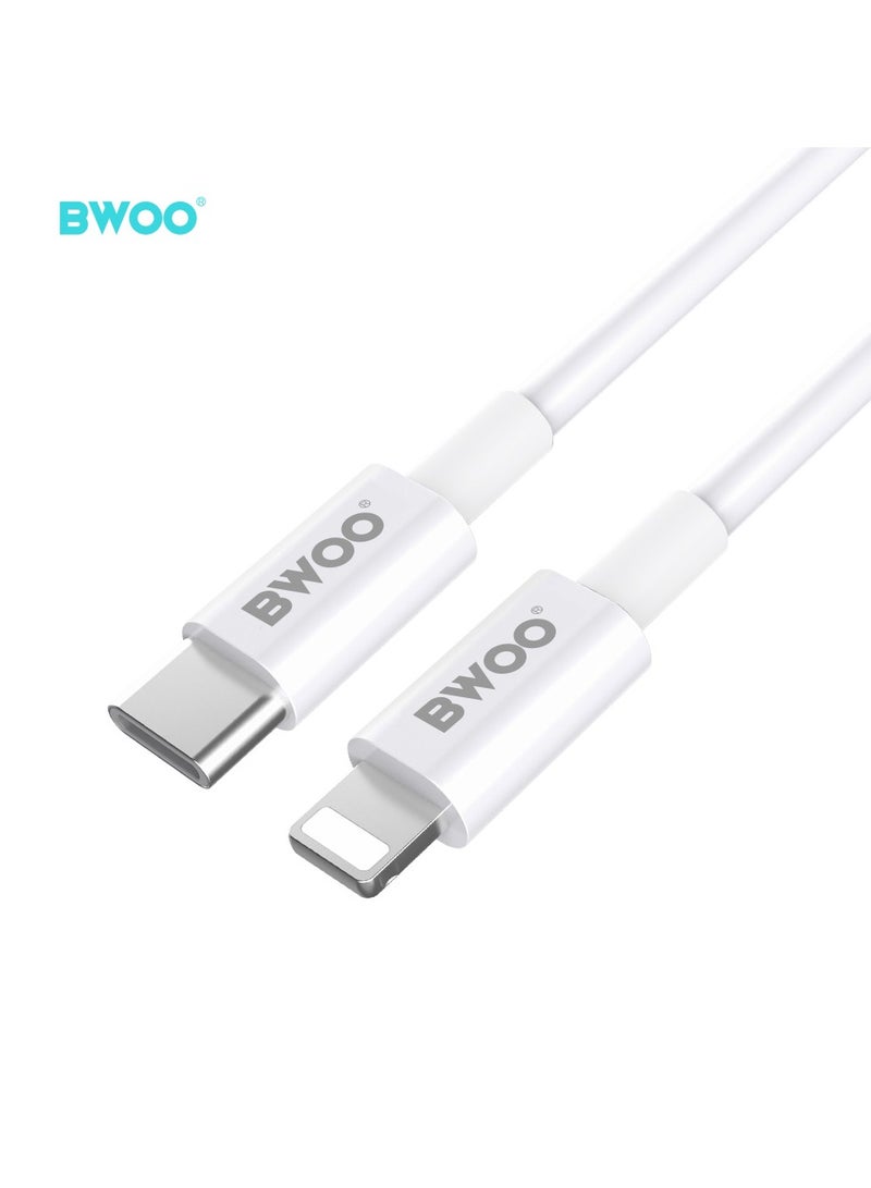 BWOO Type-C To Lightning Charging Data Cable White - Image 2