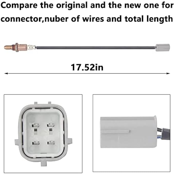 DOSKJOK 2349038 O2 Oxygen Sensor Air Fuel Ratio Upstream 25054037 Compatible With Altima Frontier Pathfinder Titan Armada Xterra 2008 2009 2010 2011 2012 1Pcs - Image 2