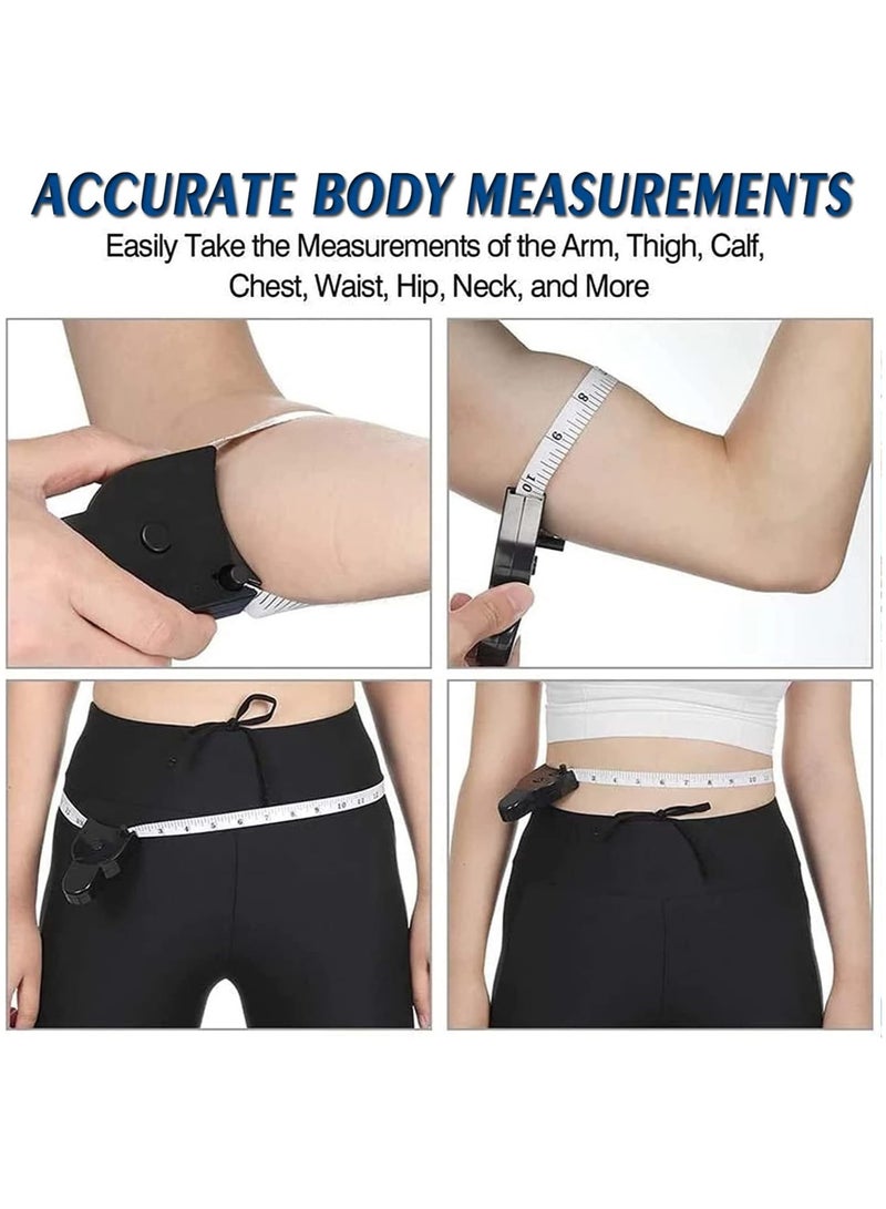 Automatic Telescopic Digital Tape Measure - 2PCS Soft Retractable Body Measuring Tape for ​Fat Measurement and Weight Loss Tracker of Waist Hip Bust Foot - Fabric Sewing Measuring Tape - Image 2