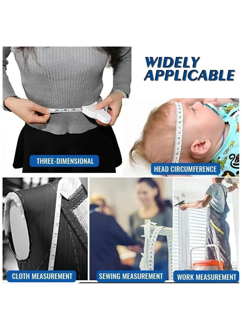 Automatic Telescopic Digital Tape Measure - 2PCS Soft Retractable Body Measuring Tape for ​Fat Measurement and Weight Loss Tracker of Waist Hip Bust Foot - Fabric Sewing Measuring Tape - Image 5