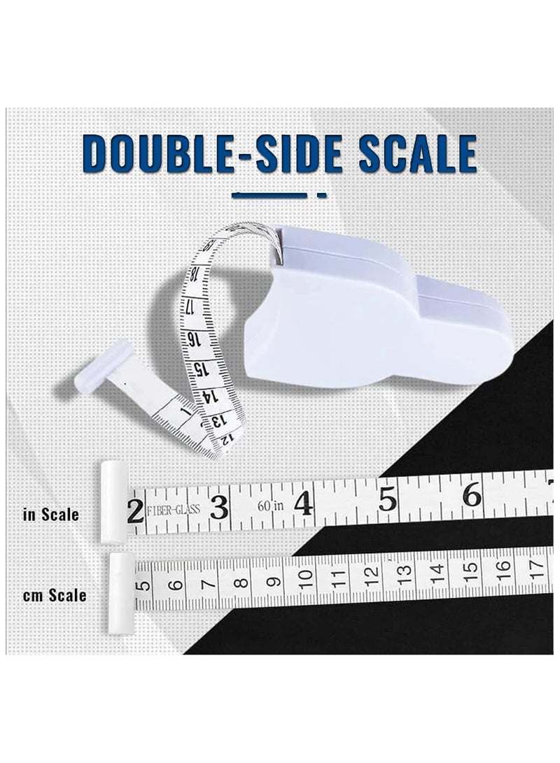 Automatic Telescopic Digital Tape Measure - 2PCS Soft Retractable Body Measuring Tape for ​Fat Measurement and Weight Loss Tracker of Waist Hip Bust Foot - Fabric Sewing Measuring Tape - Image 4