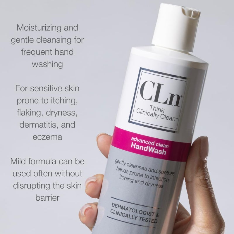 CLnÂ® HandWash - Advanced Hygiene for Hands, Formulated with Glycerin, for Sensitive Skin Prone to Hand Dermatitis, Redness, Irritation, Eczema, and Rash, Fragrance-Free, 8 fl oz - Image 5