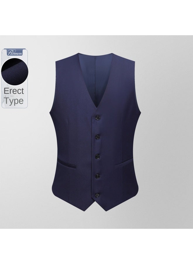 ROMON Multiple Colors Available】men's Vest, Business Commute Simple And Versatile Professional Crisp Waistcoat For Men - Image 2