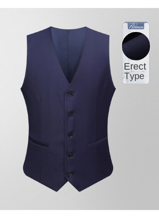 ROMON Multiple Colors Available】men's Vest, Business Commute Simple And Versatile Professional Crisp Waistcoat For Men - Image 1