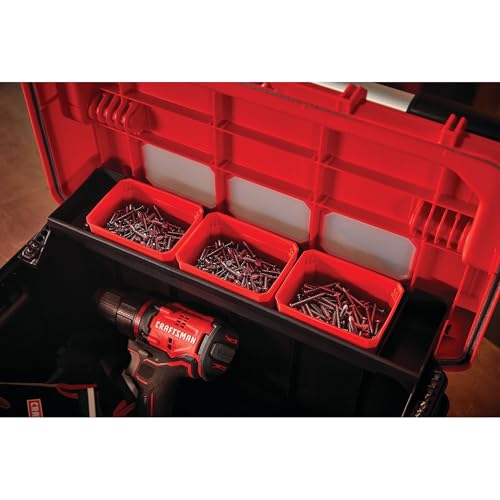 CRAFTSMAN Tool Box, Tool Storage, Lockable, Red/Black, 20 Inch (CMST20320L) - Image 5
