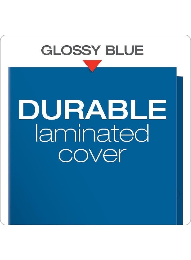 Oxford Oxford Laminated Twin-Pocket Folders, Letter Size, Blue, Holds 100 Sheets, Box of 25 (51701EE) - Image 4