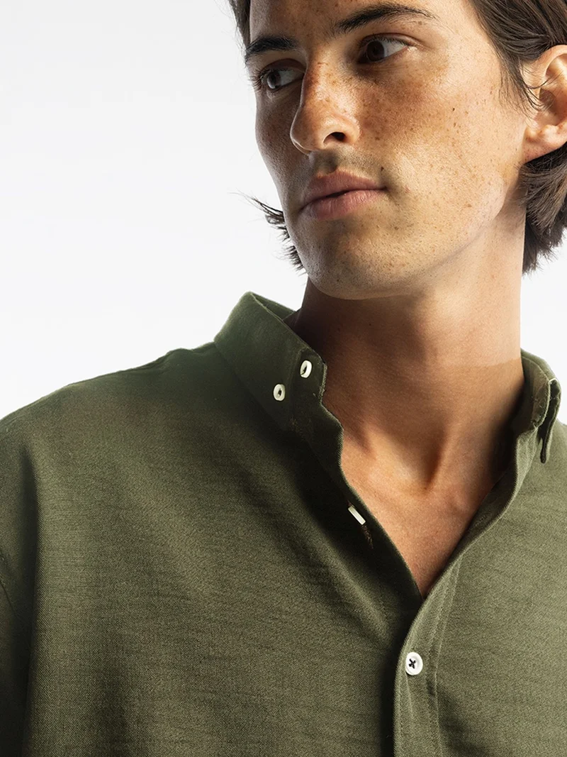 جيستو GIESTO Oversized Button-Up Long Sleeve Shirt