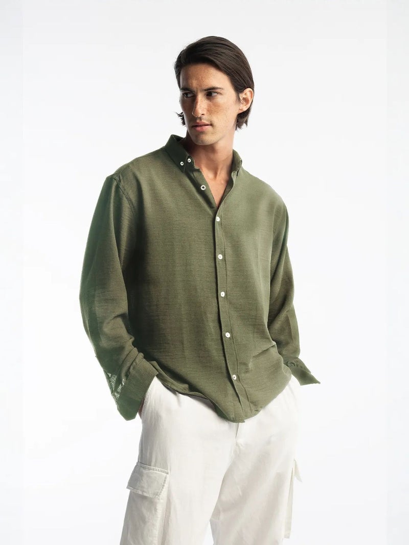 GIESTO Oversized Button-Up Long Sleeve Shirt - Image 2