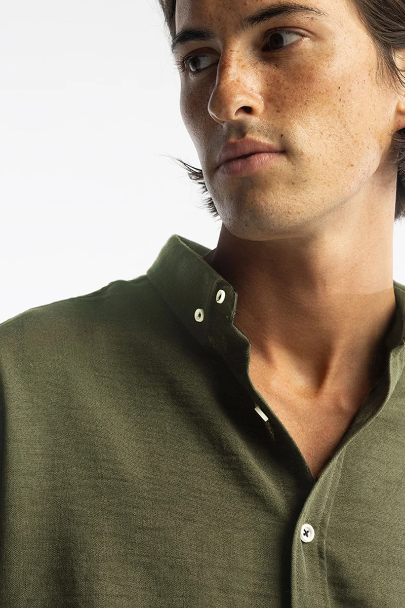 جيستو GIESTO Oversized Button-Up Long Sleeve Shirt