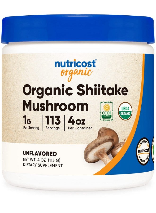 Nutricost Organic Shiitake Mushroom Powder 4 Oz Gluten Free Non Gmo - Image 2