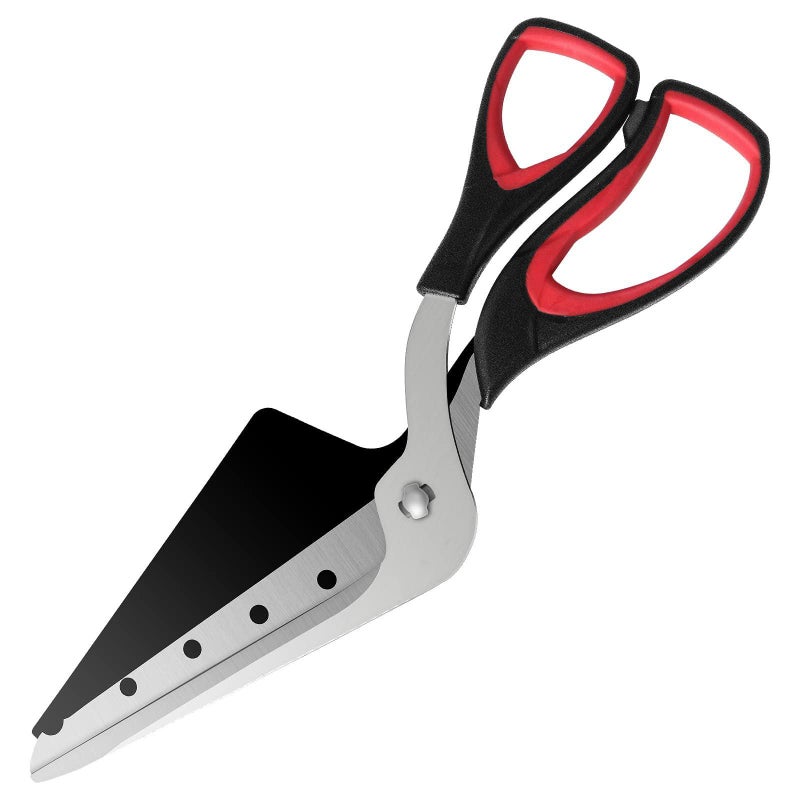 Pizza Scissors – Size 1, with Cardboard Box, Stainless Steel Blade, Cutter and Server