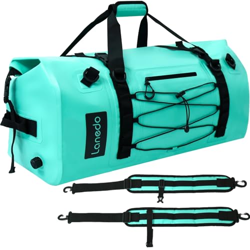 Lanedo 80L Dry Bag Large Waterproof Bag Roll-Top Heavy Duty Fishing Duffel Bag with Durable Straps & Handles for Kayaking Paddle boarding Boating Rafting Fishing Canoeing Camping (LAKE BLUE) - Image 1