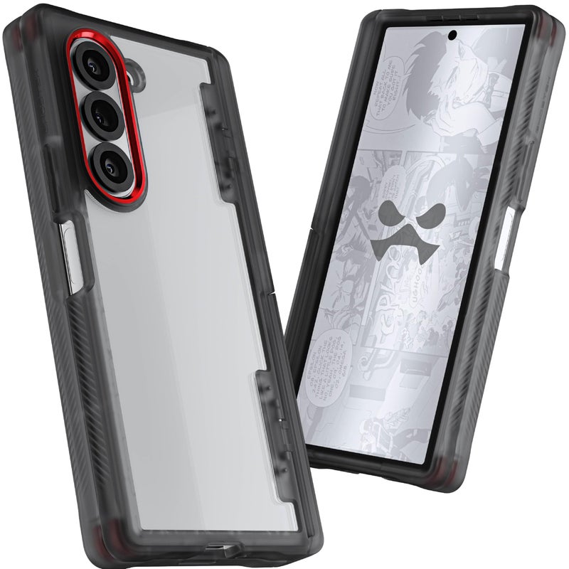Ghostek Covert Clear Galaxy Z Fold 6 Case with Built-in Kickstand and Full Hinge Protection Shockproof Protective Phone Cover Designed for 2024 Samsung Galaxy Z Fold6 (7.6") (Smoke) - Image 2