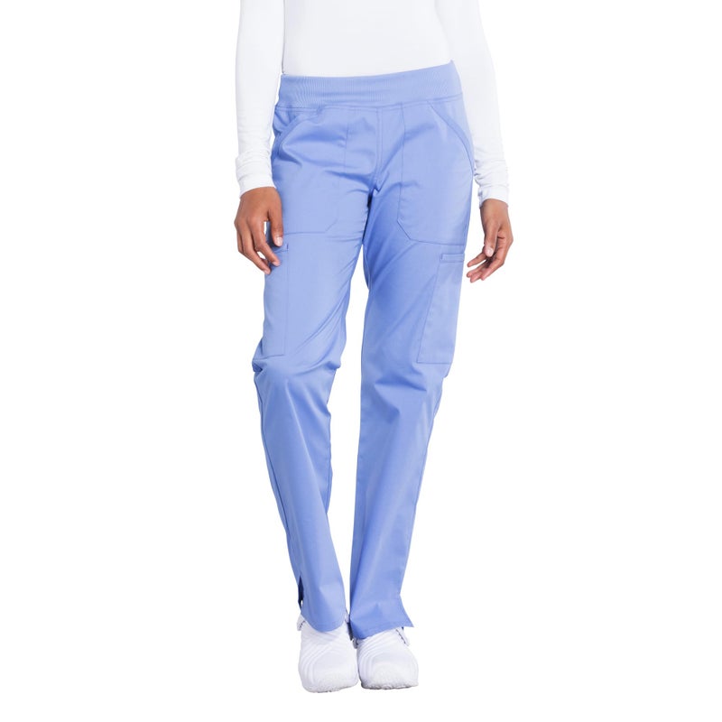 Cherokee Workwear Professionals Scrubs for Women Pull-On Cargo Pant, Soft Stretch WW170, L, Ciel Blue - Image 3