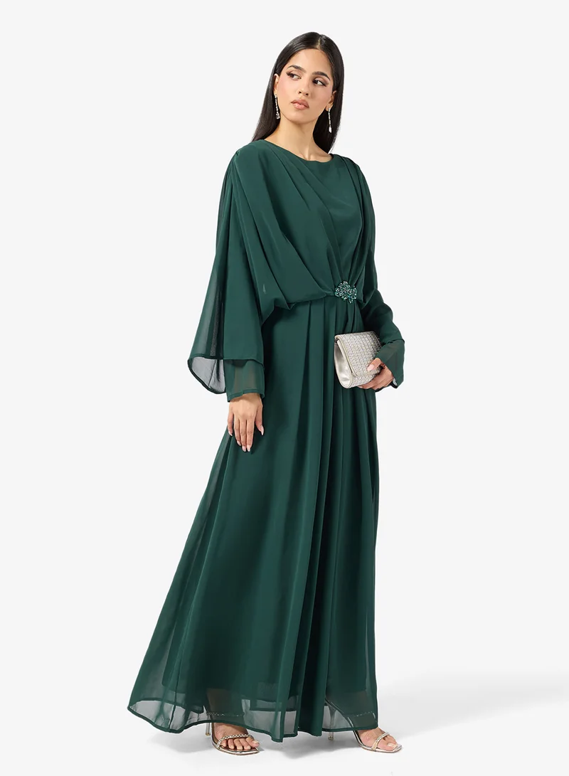 Khizana Drapped A-line Dress