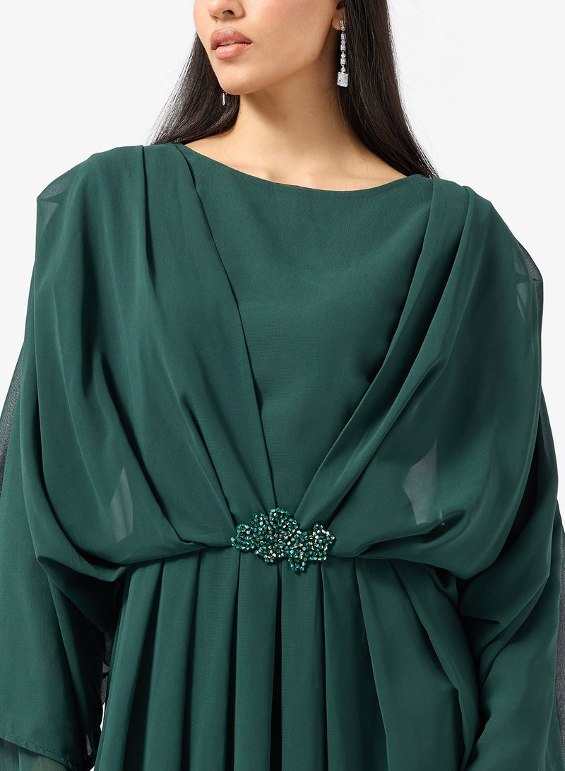 Khizana Drapped A-line Dress - Image 3