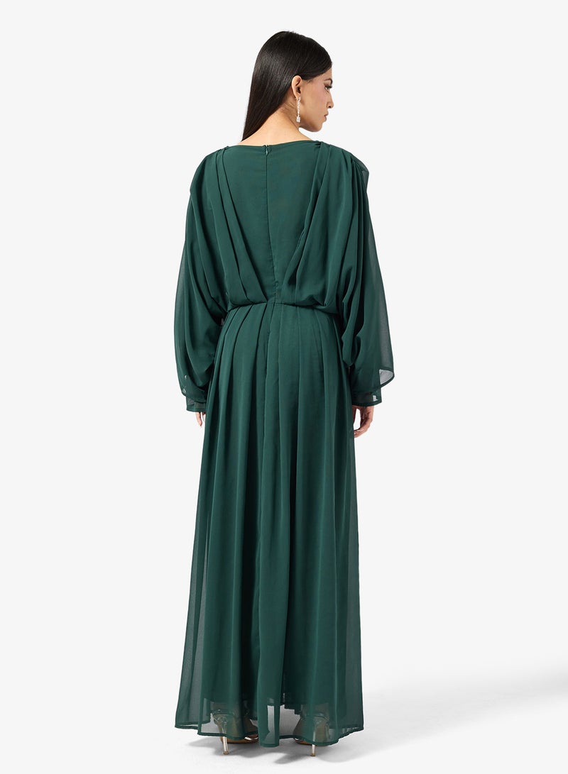 Khizana Drapped A-line Dress - Image 2