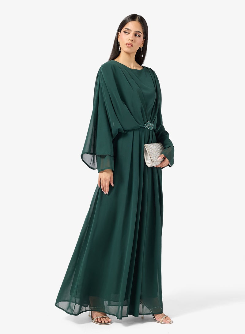 Khizana Drapped A-line Dress - Image 1