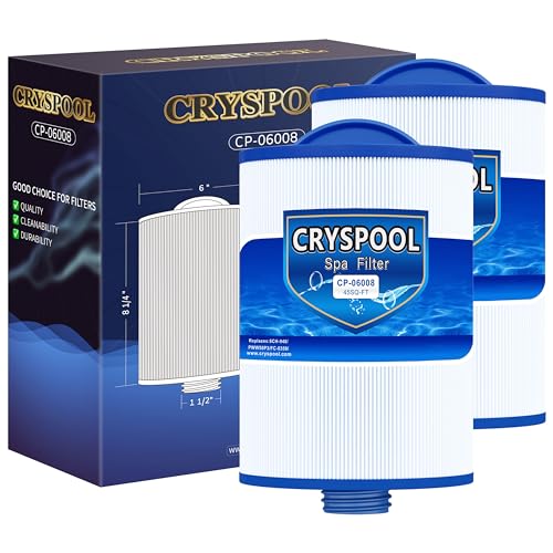 Cryspool 06008 Filter Compatible with 6CH940 PWW50P3 NOT PWW50P4 FC0359 Viking Spa Hot Tub Filter 45 Sq Ft Spa Filter Cartridge 2 Pack